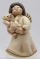Los 9001 <br>Engel mit Teddy, Thun, bemalt, H-18cm.