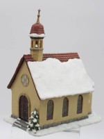 Los 15002 <br>Winter-Kirche, Hummel/Goebel, Kunstmasse, ca. H-24,5cm B-21,5cm T-16,5cm.