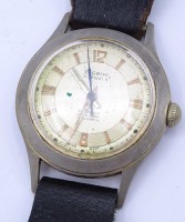 Auktion 343 / Los 2023 <br>Armbanduhr "Tegrov", mechanisch, Werk läuft, starke Alters- und Gebrauchsspuren