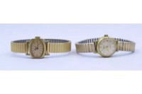 Auktion 372<br>2x Damen Armbanduhren, mechanisch, Werke laufen