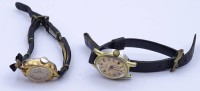 Auktion 343 / Los 2037 <br>2x Damen Armbanduhren, mechanisch, Werke laufen