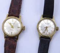 Auktion 343 / Los 2038 <br>2x Damen Armbanduhren, automatik, Werke laufen