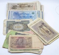 Auktion 343 / Los 6023 <br>Konvolut Reichsbank Noten, 83 Stück