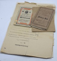 Auktion  / Los 7000 <br>Konvolut div. Dokumente und P&auml;&szlig;e