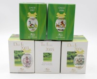 Los 8029 <br>5x Oster-Eier, Hutschenreuther, 2003, 2005-2008, orig. Kartons