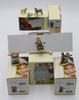 Auktion 343 / Los 9011 <br>5x div. Hummel-Miniaturen, Rödenthal, orig. Kartons, ca. H-5cm.