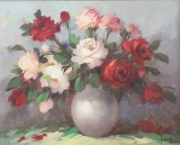 Los 4007 <br>Harrie KOOLER (XX), Blumen in Vase, &Ouml;l/Leinwand, gerahmt, RG 50,5 x 60,5cm.