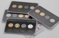Los 6038 <br>4x 2 Euro Edelmetall Sets, Limitierte Auflage, Veredelungen