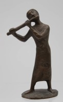 Auktion 343 / Los 15029 <br>Flötenspieler, Bronze, Sakrale Kunst Spitmann, ca. H-14cm.