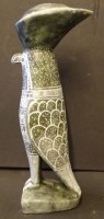 Los 15030 <br>alt&auml;gyptische Gottheit "Horus" aus Stein geschnitzt (Alabaster), H-19 cm