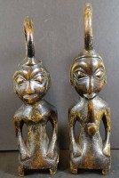 Auktion 343 / Los 15034 <br>afrikanisches Paar, Holzschnitzerei der Yoruba, H-24 cm