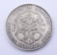 Los 6044 <br>986er Silbermedaille, Fussball - Club of Homburg Saar 1908-1978 , 14,98g.