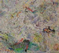 Los 4023 <br>Karl-Heinrich Greune (1933-2023), CUM FIGURIS 1988, &Ouml;l/Leinwand, schlicht gerahmt, 161 x 181cm, Speditionsversand!