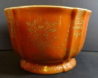 Los 9037 <br>grosser runder Blumen&uuml;bertopf "G&amp;C" H-14 cm, 20x17 cm