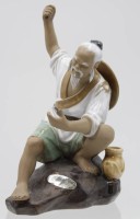 Auktion 500017 / Los  <br>Figur, Angler, China, Rute fehlt, ca. H-20cm.