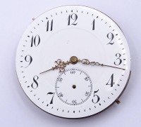 Los  <br>Taschenuhrenwerk, Markenlos, D. 44mm, mechanisch, Werk läuft wohl, Sek. Zeiger fehlt, D. 4,3cm