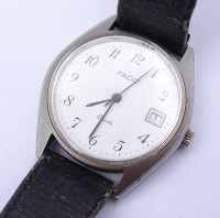 Auktion 500017 / Los  <br>Herren Armbanduhr "Facit", Quartzwerk, D. 35mm, Funktion nicht überprüft, Alters- und Gebrauchsspuren