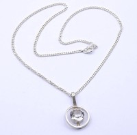 Los  <br>Halskette mit Anhänger, Silber 925/000, Kette L. 42,5cm, zus.7,2g.
