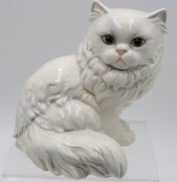 Los 9052 <br>sitzende Katze, Goebel, Glasur leicht rissig, H-15cm.
