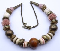 Los  <br>Modeschmuck Halskette mit Karabiner, L. 65cm