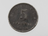 Auktion 343 / Los 6077 <br>5 Pfennig, Deutsches Reich 1918
