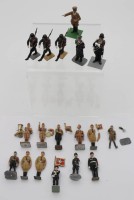 Los 7042 <br>18x Soldatenfiguren, neuzeitl. Zinn bemalt, u.a. A.Hitler, ca. H-