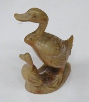 Los  <br>Holzschnitzerei, 2 Enten, H. 15,5cm