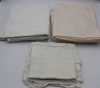 Auktion  / Los 13024 <br>Konvolut div. Tischw&auml;sche,  meist Leinen