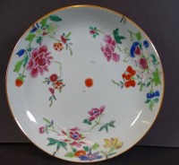 Los 15535 <br>antike China Schale, floral bemalt, D-21 cm, H-3 cm