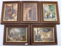 Los 5032 <br>5x Spitzweg-Reproduktionen, je gerahmt, RG 19,5 x 15,3cm.