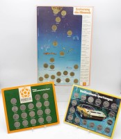 Auktion 500017 / Los  <br>3x div. Shell-Medaillen-Sammelsätze, je komplett