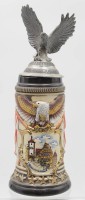 Los  <br>hohe Bierkrug, US-Flaggen und Ansicht Rotenburg o.T., Zöller &amp; Born, H-31cm.-