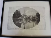 Los 5041 <br>alter Kunstdruck "Otterndorf/Niederelbe", ger/Glas