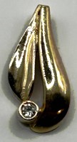 Auktion 344 / Los 1011 <br>kl. Goldanhänger-585- mit Diamant, H-1,8 cm, 1,3 gr.