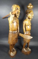 Auktion 344 / Los 15041 <br>afrikan. Paar aus Tropenholz, H-53 cm