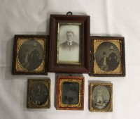 6x Fotografien, 19. Jhd., je alt ger./Glas, Größtes 14 x 9,5cm.