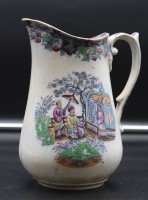 Schenkkrug mit Chinoaserien, wohl England um 1900, H-20cm.