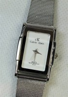 Auktion 344 / Los 2015 <br>Damen Armbanduhr CK Calvin Klein Quarzwerk, Wasserresistent, Hergestellt in der USA, Edelstahl Armband, Funktion nicht geprüft, Gebrauchsspuren vorhanden
