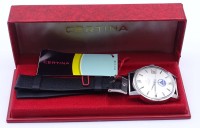 Auktion 344 / Los 2027 <br>Herren Armbanduhr mit Werbung SAURER, 25-651, Automatikwerk, Werk läuft, D. 34,5mm