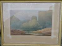 Auktion 344 / Los 4013 <br>Swoboda, 1950 "Uferlandschaft" Aquarell, gere/Glas, RG 60x84r cm