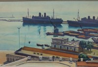 Auktion 344 / Los 5004 <br>Daniel JACOMET (1894-1966) Kunstdruck "Marquet, Port de Algerie", gerahmt, RG 40x61 cm