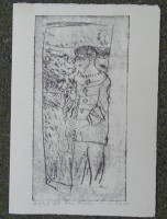 Auktion 360<br>unleserl. signiert, (H.A.P.?)bezeichnet "herzlich für Frau Zürcher, BG 24x33 cm, gefaltet