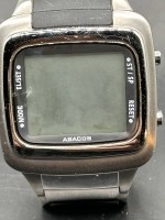 Auktion 371<br>schwere Quarz Armbanduhr "Abacus" AU 4008 240510, guter Zustand, keine Batterie?, orig. Stahlband