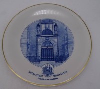 Auktion 364<br>grosser Wandteller "Meissen" Aquatinta, Lutherstadt Wittenberg, 1. Wahl, D.31 cm