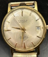 Auktion 345 / Los 2002 <br>vintage Automatic Armbanduhr  "Kienzle", Zugband, Double, Werk läuft, guter Zustand