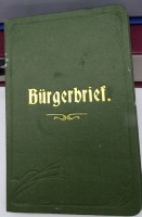 Auktion 345 / Los 6001 <br>Hamburger Bürgerbrief von 1902