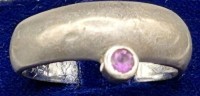 Auktion 373 / Los 1012 <br>Silberring mit Amethyst, RG 58, 4,2 gr.