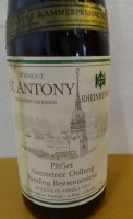 Auktion 345 / Los 15046 <br>Flasche Wein "Niersteiner Oelberg" 1985,  Riesling Beerenauslase