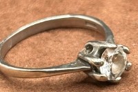 Auktion 373 / Los 1026 <br>Silberring-925- mit klaren Stein, RG 52, 1,7 gr,