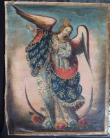Auktion 345 / Los 4028 <br>Victor Navarro, christl. Motiv Erzengel, Öl/Leinen, wohl 19.Jhd?,  53x40 cm